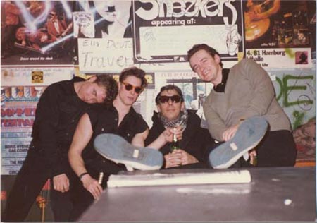 John Cale Band backstage in Germany