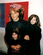 With his daughter Eden and wife Ris&eacute; at the Andy Warhol Museum