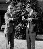 Cale at Tanglewood with administrator Harry Kraut