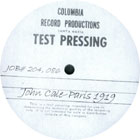 Paris 1919 test pressing