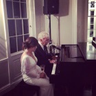 John Cale with his daughter Eden