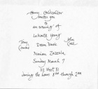 Detail of invitation to Theatre of Eternal Music performance at Henry Geldzahlers loft on March 7, 1965