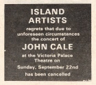 Cancellation of the show with St. Paul's Cathedral Boy's Choir