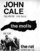 Poster for the 3-night stand at The Rat in Boston 1977-02-24_26