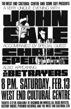 Poster for the West End Cultural Centre, Winnipeg show 1988-02-13