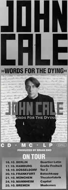 John Cale 1989 German tour