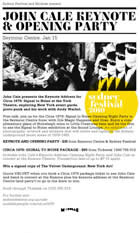 Flyer for the opening party