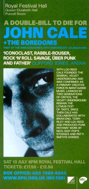 Flyer for the Royal Festival Hall