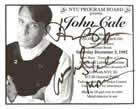 Signed flyer for the New York University show