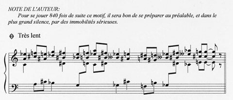 Part of the score of Vexations