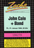 Ticket Stub Bochum 1984-01-31 - Thanks: Bernd-J&uuml;rgen Grude