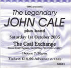 Cardiff 2005-10-01 show ticket - thanks: Gary Fox