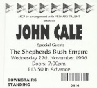 London 1996-11-27 ticket - Thanks: Gordon Lyon