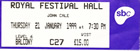  London 1999-01-21 ticket - Thanks: Peter Elliot