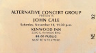 Ticket Stub Milwaukee 1984-11-10 - Thanks: Kevin Carroll