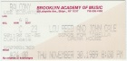 Ticket Stub New York 1989-11-30 - Thanks: Gordon Lyon