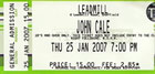 Sheffield  <a href="../setlists/2007_01_25.html">2007-01-25</a> show ticket
