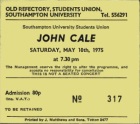 Southampton 1975-05-10 show ticket - Thanks: Gary Fox
