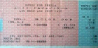 Ticket to the Tokyo 1990-08-06 show