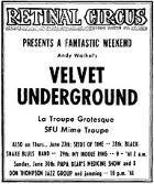 Ad for the Vancouver shows